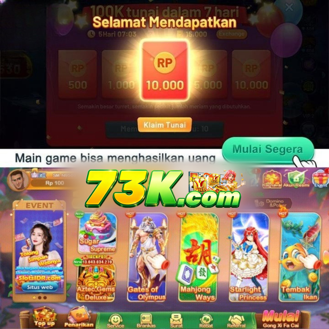 73K - 73k Dowdload & Install Aplikasi Slot Asli Minimal Bet 400 Perak